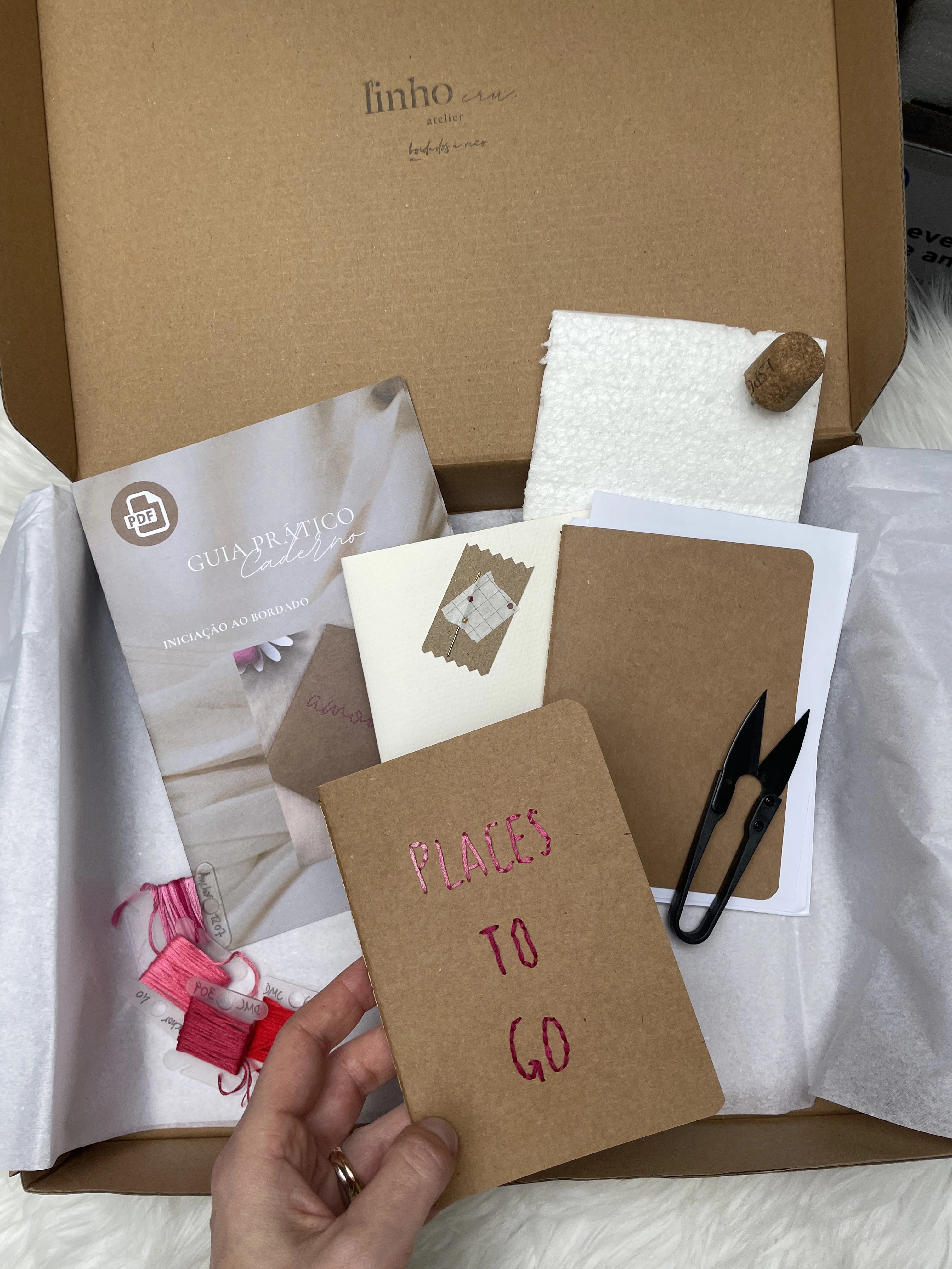 Bordado em Cartão Kraft